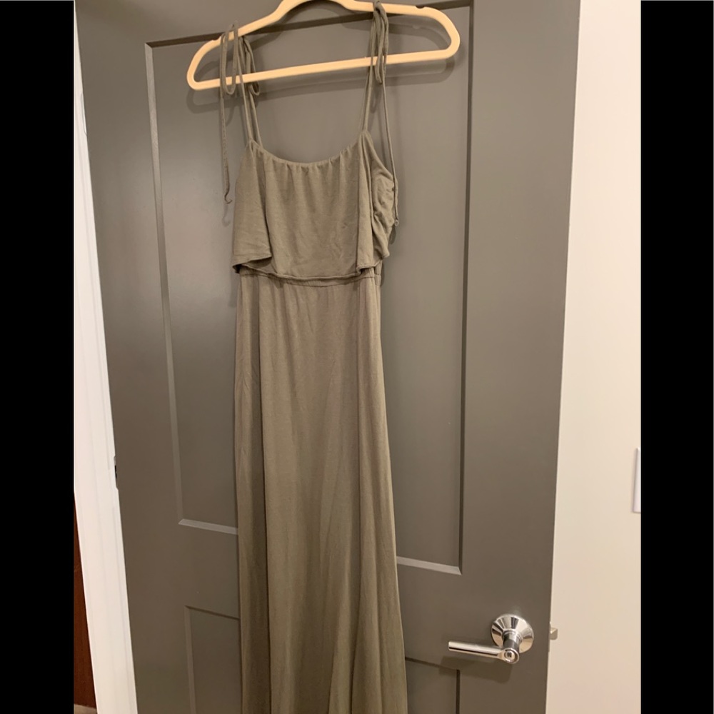 Forest green maxi dress